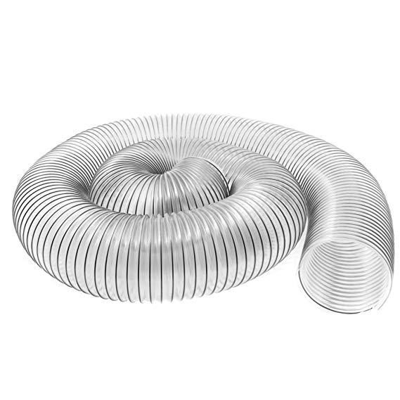 5" x 10' (5 inch diameter by 10 feet long) Ultra-Flex Clear Vue Heavy Duty PVC Dust, Debris and Fume Collection Hose - MADE IN USA!