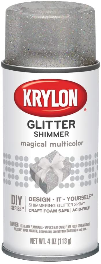 Krylon I00405 Glitter Aerosol Spray, Magical Multi-Color Finish