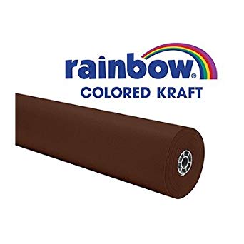 Colors of Rainbow 0066021 Kraft Paper Roll, 40 lb, 36" x 100', Brown Duo-Finish