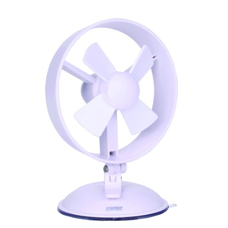 SENPAIC Desk Fan Mini USB Table Personal Potable Desktop Fan 5 InchEVA bladesSuper Light2 Wind Speed Levels-White