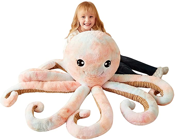 IKASA Giant Octopus Stuffed Animal Jumbo Octopus Plush Toy (Multicolored, 30 inches)