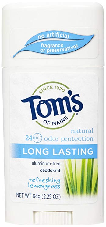 Toms Of Maine Natural Long-Lasting Deodorant Stick Lemongrass - 2.25 Oz (64 G)