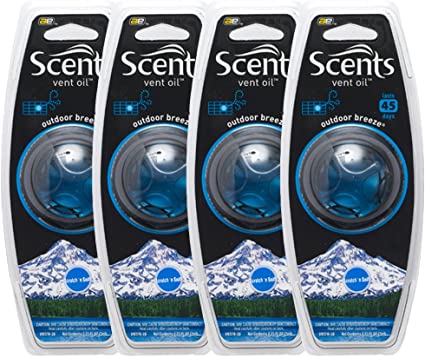 Auto Expressions Vent Fresh Outdoor Breeze Scented Oil Air Fresheners (4 Pack)