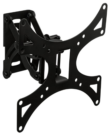 Mount-It MI-601 Full-Motion Tilting Swiveling Articulating LCD TV Wall Mount Bracket with Extendable Swing Out Arm for 23 to 42 Flat Screen Panel LCD LED Plasma 4K TV Displays Compatible with VESA 200200 100x100 75x75 200x100 66 lb Capacity Black