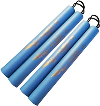 MSGumiho Nunchucks Cord Nunchakus Safe Foam Rubber Training with Cord 2PCS for Kids & Beginners Practice and Training