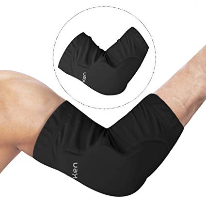 Elbow Pads Sleeve Support Brace for Tennis, Basketball,Volleyball, Dance,Yoga, Weightlifting, Windproof and Warm,Collision Avoidance Anti-Slip Rubber for Adult/Teenager (1 Pair)