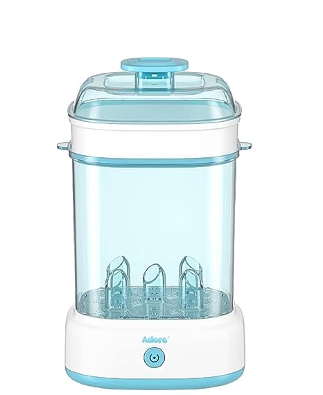 Adore Advanced Espresso Electric Steam Baby Bottle Sterilizer Machine with 1 Year Warranty– Universal Sterilizer for Feeding Bottles: Plastic   Glass   Pacifiers   Breast Pump Parts (1 Year Warranty)