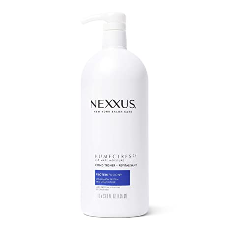 Nexxus Moisturizing Conditioner for Dry Hair Ultimate Moisture Silicone-Free, Moisturizing ProteinFusion with Elastin Protein and Green Caviar 33.8 oz