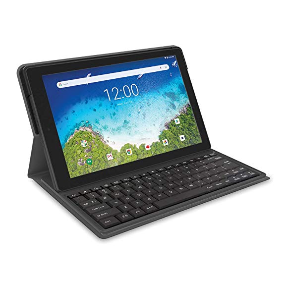 2019 RCA Viking Pro 2-in-1 Tablet 10'' Touch Screen and Detachable Keyboard, Quad Core, 32GB Android 8.1 (Go Edition)