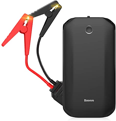 Baseus Emergency Start power 8000mAh 5V/2.4A Super Energy Car Jump Starter Quick Charge car jump starter easy to carry for small gasoline car (Black)