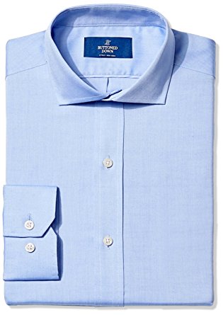 Buttoned Down Men's Fitted Cutaway-Collar Solid Non-Iron Dress Shirt