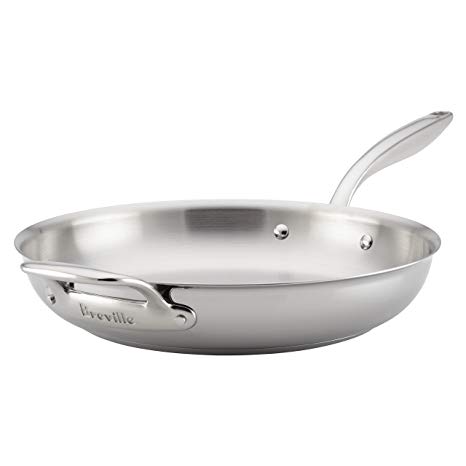 Breville Thermal Pro Clad Stainless Steel 12.5-Inch Fry Pan with Helper Handle