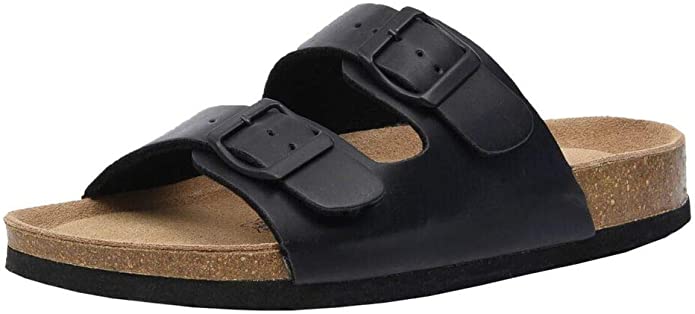 CUSHIONAIRE Women's Lane Cork Footbed Sandal with  Comfort