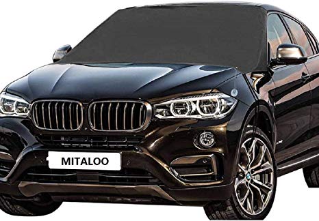 MITALOO Windshield Snow Cover Ice Removal Wiper Visor Protector All Weather Winter Summer Auto Sun Shade for Cars Trucks Vans and SUVs Stop Scraping Fits Most Car, SUV, Truck, Van or Automobile