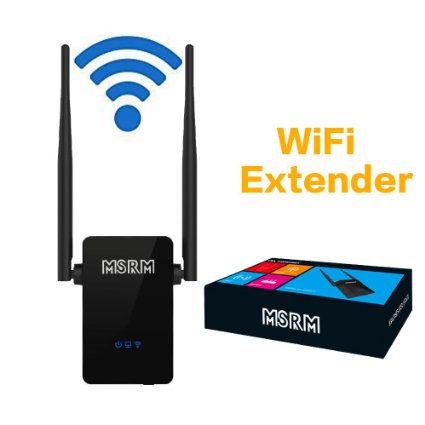 MSRM Wi-Fi Range Extender 300M Wireless WiFi Repeater With Dual External Antennas and 360 Degree WiFi Covering