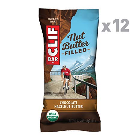 CLIF Nut Butter Filled - Organic Energy Bar - Chocolate Hazelnut Butter - (1.76 Ounce Protein Snack Bar, 12 Count)