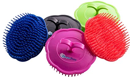 OceanPure Scalp Shampoo Massage Brushes 3-Pack (Assorted Colors) (Hard)