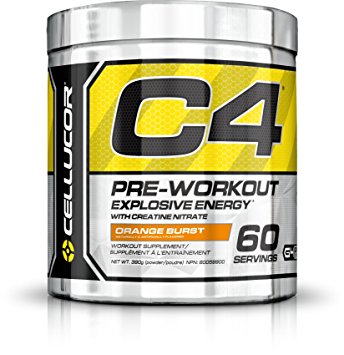 Cellucor C4 Pre Workout Powder Energy Drink w/ Creatine, Arginine & Beta Alanine, Orange Burst, 60 Servings