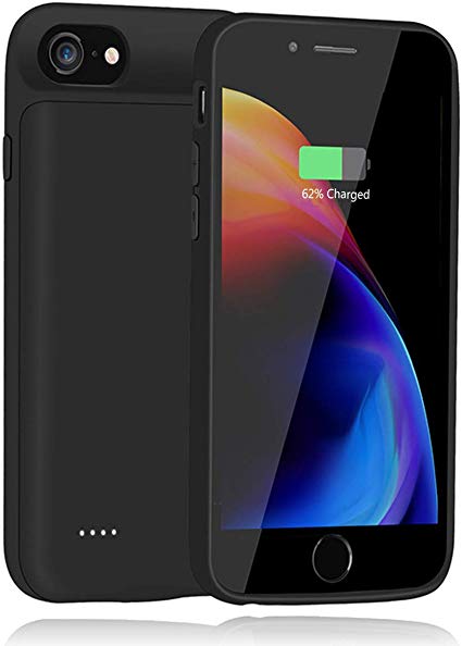 Battery Case for iPhone 6/6s/7/8, IBESTWIN 5600mAh Portable Extended Protective Charging Case Rechargeable Battery Pack Charger Case Compatible with iPhone 6/6s/7/8, 4.7 Inch(Black)