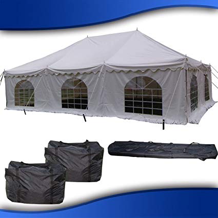 DELTA Canopies 30'x20' PVC Pole Tent - Heavy Duty Wedding Party Canopy Shelter - with Storage Bags - By