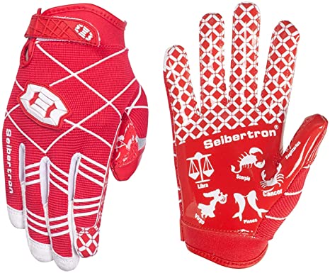 Seibertron Pro 3.0 Twelve Constellations Elite Ultra-Stick Sports Receiver Glove Football Gloves Youth