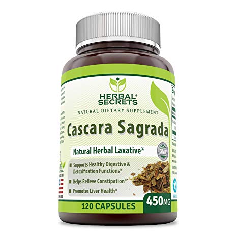 Herbal Secrets Cascara Sagrada 450mg 120 Capsules