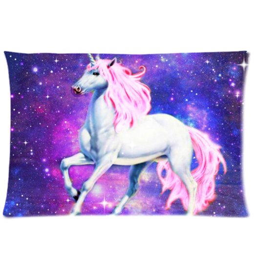 Nebula Galaxy Space Unicorn Pillowcase - Pillowcase with Zipper, Pillow Protector, Best Pillow Cover - Standard Size 20x30 inches, One-sided Print