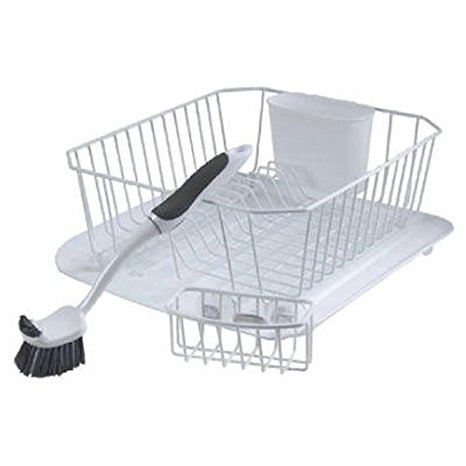 Rubbermaid 4-Piece Dish Rack Sinkware Set, White