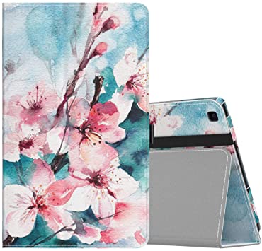 MoKo Case Fit Samsung Galaxy Tab A 8.0 T290/T295 2019 Without S Pen Model, Ultra Lightweight Slim-Shell Stand Folio Cover Case for Galaxy Tab A 8.0 2019 Release Tablet - Peach Blossom