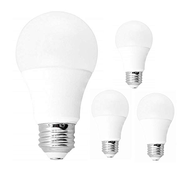 Bioluz LED 40/60/100W Replacement 3-Way A19 LED Light Bulb 3000K Soft White Color (4-Pack)