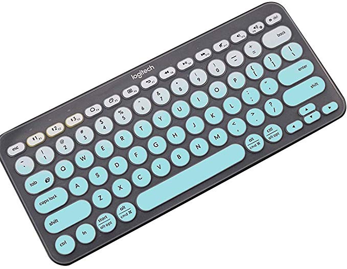 CaseBuy Keyboard Cover Skin Compatible Logitech K380 Multi-Device Bluetooth Keyboard, Anti Dust Waterproof Protective Accessories for Logitech K380 Keyboard, Ombre Mint