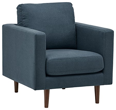 Rivet Revolve Modern Accent Chair, Denim