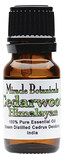 Miracle Botanicals Wildcrafted Himalayan Cedarwood Essential Oil - 100% Pure Cedrus Deodora - Therapeutic Grade - 10ml