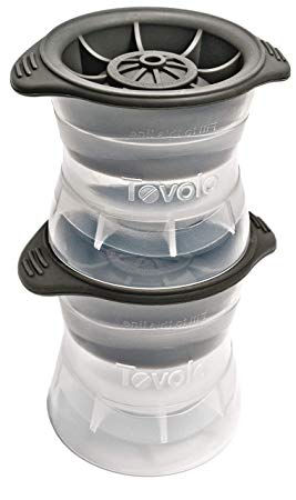 Tovolo Leak-Free, Stacking, Sphere Ice Cube Molds with Tight Silicone Seal, 2.5 Inch Sphere - Set of 2