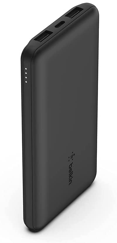 Belkin USB C Portable Power Bank (10000 mAh with 1 USB C Port and 2 USB A Ports for up to 15W Charging for iPhone, Android, AirPods, iPad, and More) – Black