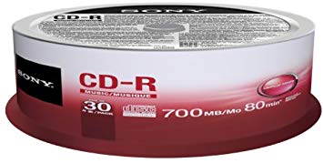 Sony 30CRM80SP 30-Pack CD-R Music Spindle