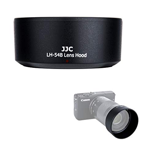 JJC Bayonet Dedicated Lens Hood Shade for Canon EF-M 55-200mm f/4.5-6.3 IS STM Lens on Canon Mirrorless Camera Such as Canon EOS M100/M10/M6/M5/M3, Replaces Canon ET-54B OEM Lens Hood