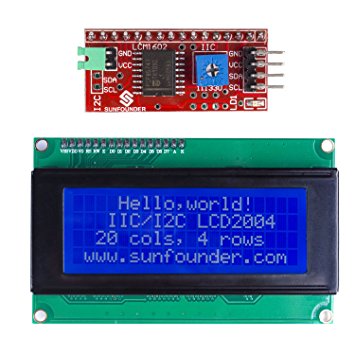 SunFounder IIC I2C TWI Serial 2004 20x4 LCD Module Shield for Arduino Uno Mega2560