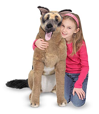 Melissa & Doug Giant German Shepherd - Lifelike Stuffed Animal Dog  (over 2 feet tall)