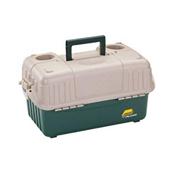 Plano_ 6-Tray Hip Roof Large Tackle Storage Box, Green/Sand