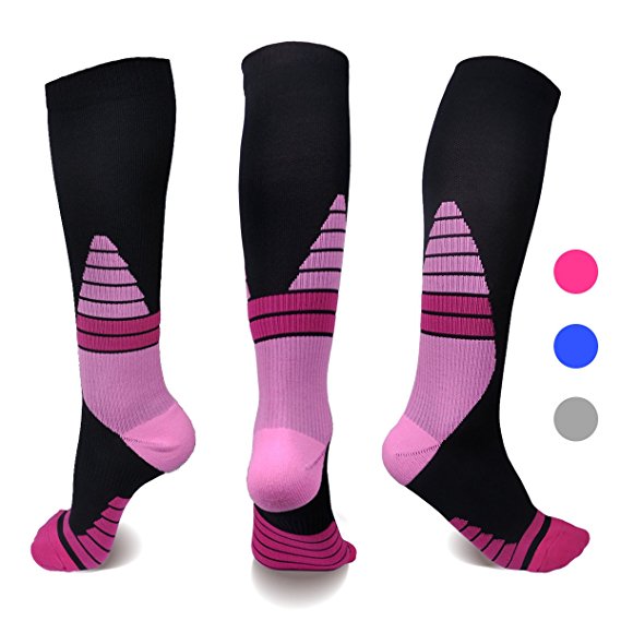 Compression Socks for Men & women - 2018 Newest Copper ion Sock, Sterilization and Deodorization, Better Blood Circulation, Prevent Blood Clots, Best for Running, Marathon, Cycling, Maternity