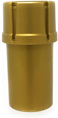 MedTainer Storage Container w/ Built-In Grinder - Gold