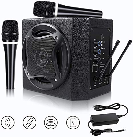TONOR 50W Bluetooth Speaker with Wireless Handheld Microphone PA System for Indoor Meeting, Classroom Use, Public Speaking, Small Stage Performance and Family Party