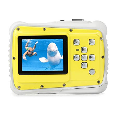 PELLOR Digital Kids Cameras Underwater Children Waterproof 8M Pixels Photo Video Camera for Kid