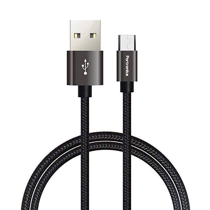 Portronics Konnect Pro POR-791 Micro USB Cable - 3.9 Feet (1.2 Meters) (Black)