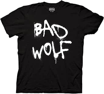 Ripple Junction Doctor WHO Bad Wolf Sprayed Text TV Series Adult T-Shirt Officially Licensed