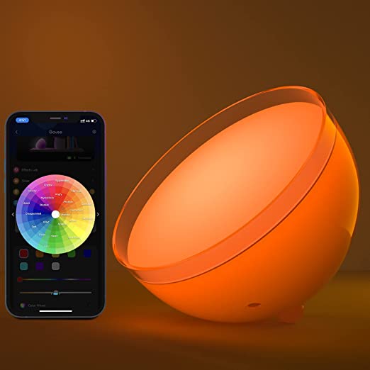 Govee Portable Lamp, WiFi & Bluetooth Smart LED Table and Bedside Light, Rechargeable, with RGBWW Ambient Colors, Alexa and Google Assistant Compatibility, for Bedroom, Living Room, Gaming, Decoration