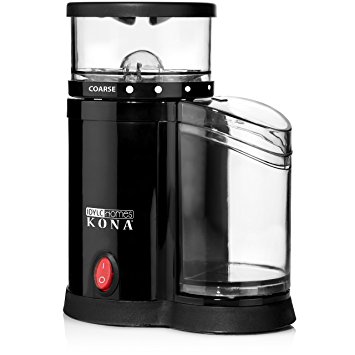 KONA Electric Burr Grinder | French Press Grinder That Produces Consistent Coarse To Medium Grinds From Metal Burrs, Small Coffee Mill Saves Space On Any Counter Top
