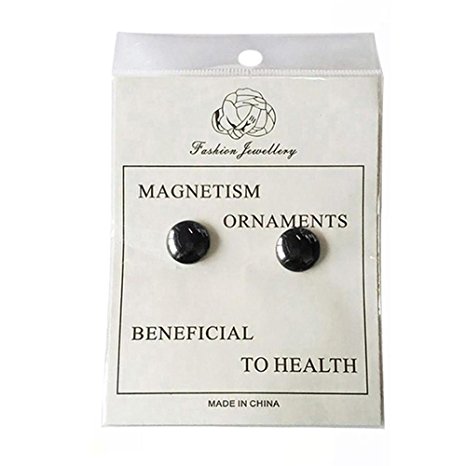 Gracefulvara 2 Pairs Weight Loss Earrings Healthy Stimulating Acupoints Stud Magnetic Therapy