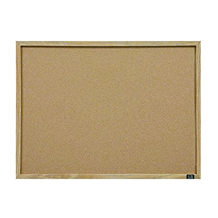 Quartet Cork Bulletin Board, 11-Inch x 17-Inch, Oak Finish Frame (35-380482)